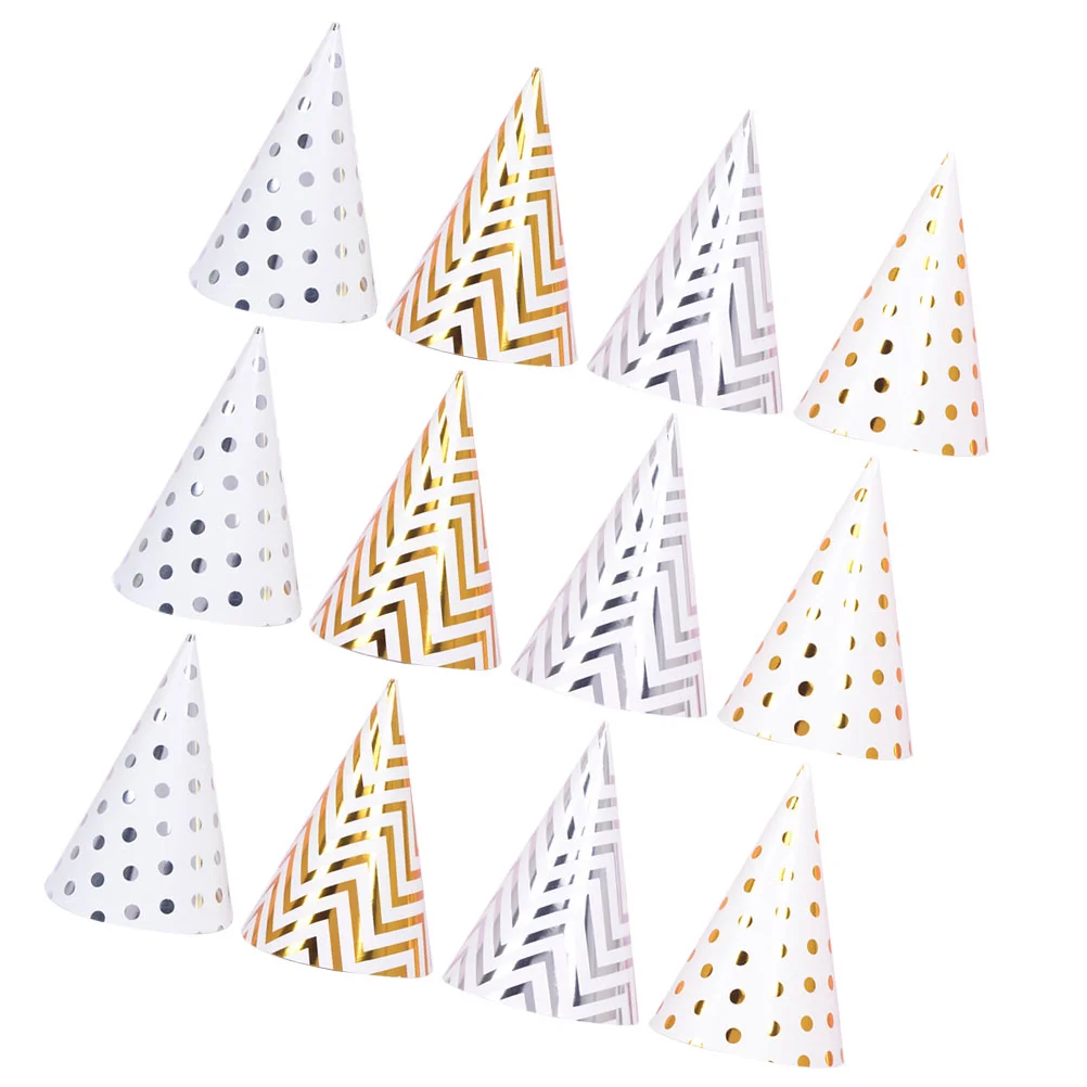 

20 Pcs Birthday Hat Cone Hats for Children Makeup Costume Props Kids Paper Party Headwear Baby