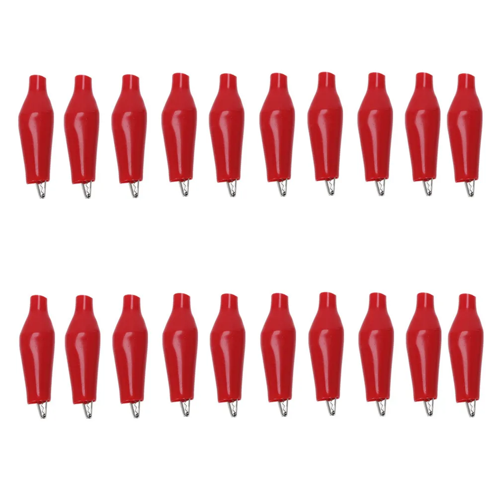 Alligator Clips 20pcs 27mm Soft Plastic Coated Testing Probe Car Auto Battery