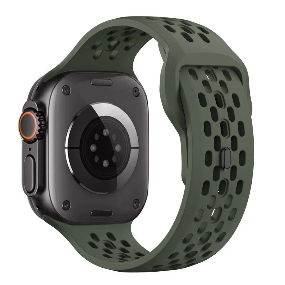 ตัวเลือกสินค้า สายซิลิโคน Apple Watch ยืดหยุ่น ระบายอากาศดี สำหรับทุกรุ่น