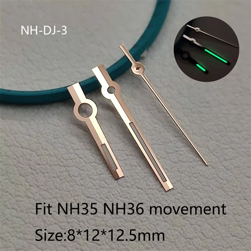 Watch Accessories Polished Silver Aiguille NH35 Watch Hands Needles C3 Lumen Pointer Datejust For Seiko NH35/NH36 Replacement Part