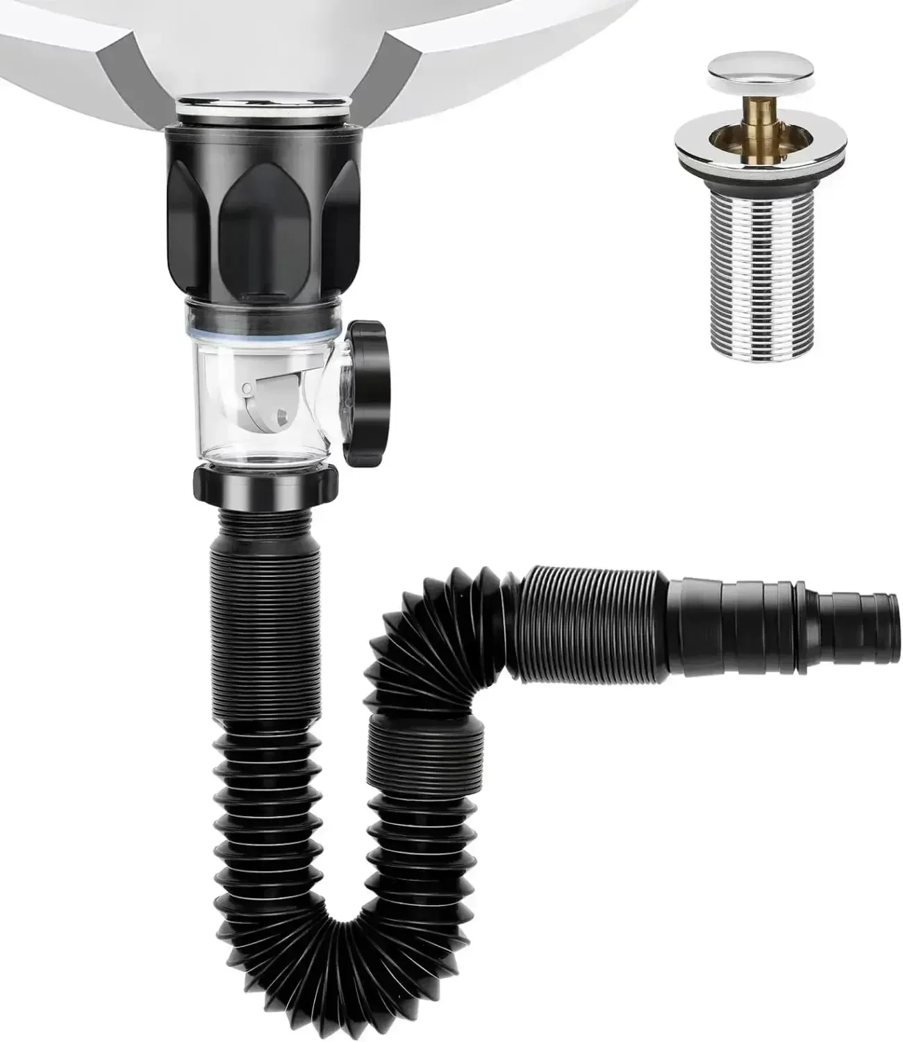 Universal Kitchen Sink Drain Hose and Odor Isolation Kit image 1