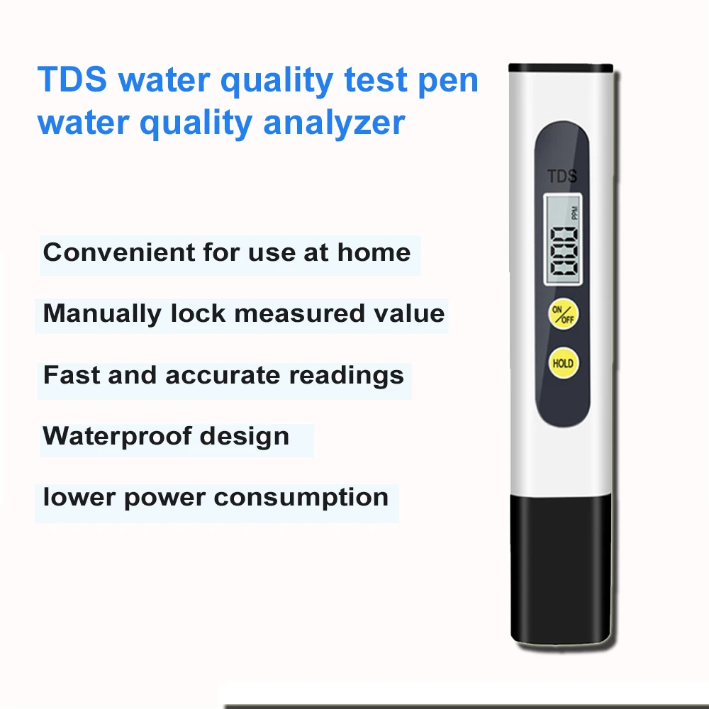 

0-9990ppm Tds Meter Digital Water Tester Kits for Drinking Water for Home Tap Water Quality Test Meter Measuring Tool Accessory