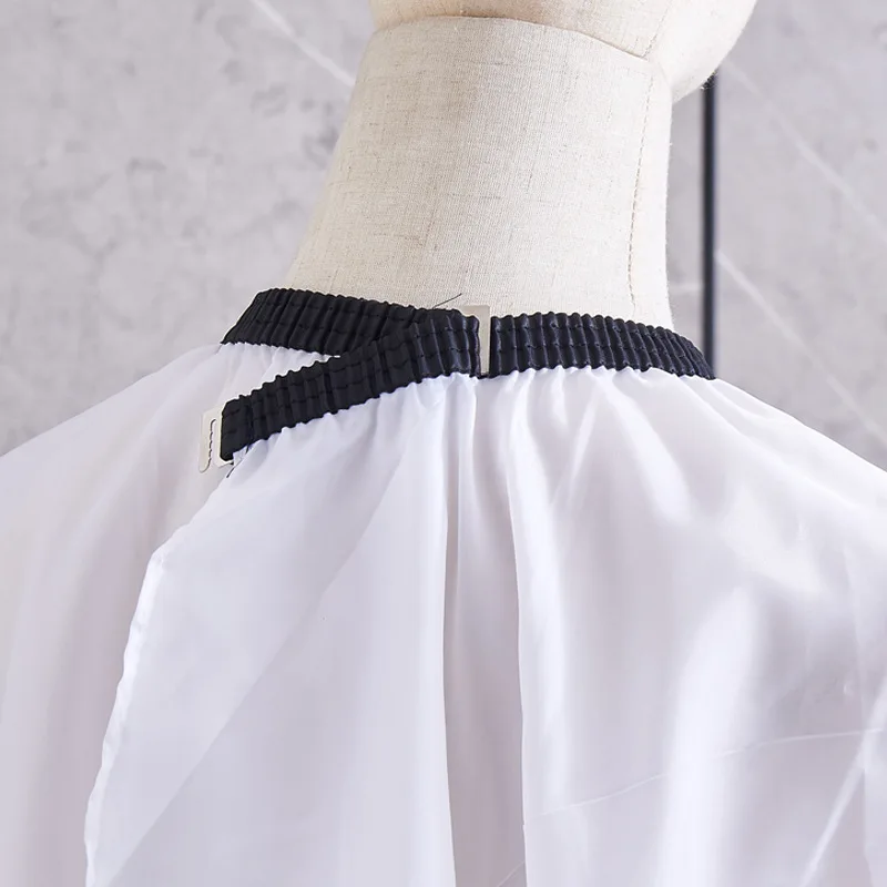 블랙 미용 케이프 전문 헤어 살롱 이발사 천 랩 보호 가운 앞치마 방수 커팅 가운 헤어 천 랩