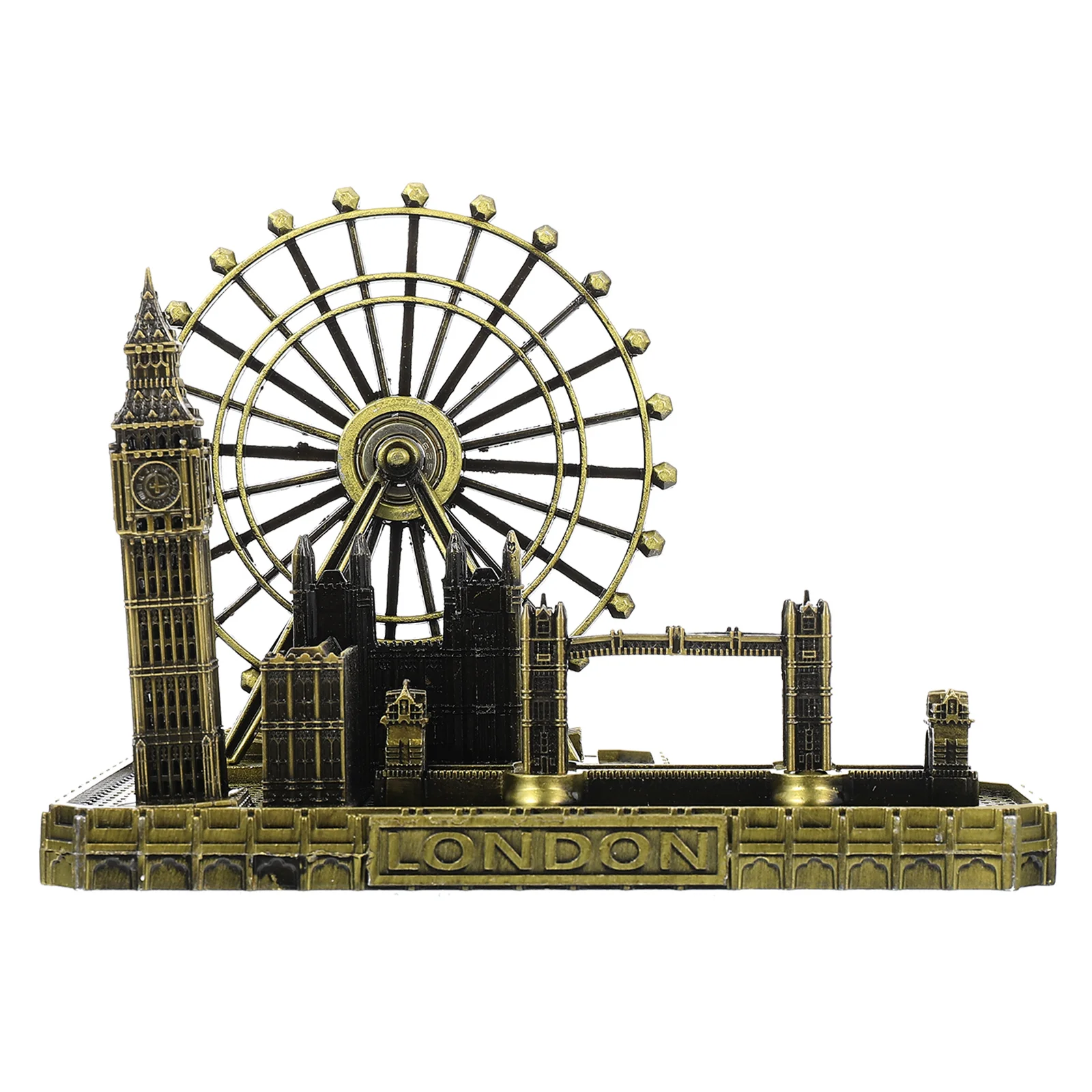 

London Model Tower Bridge City Famous Big Ben Buildings Architecture Clock Figurine Statue British Sculpture Souvenir Scene