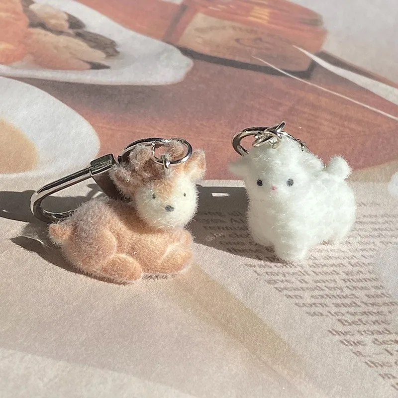 Charming Animal Keychain Collection: 3D Cartoon Resin Doll Pendant