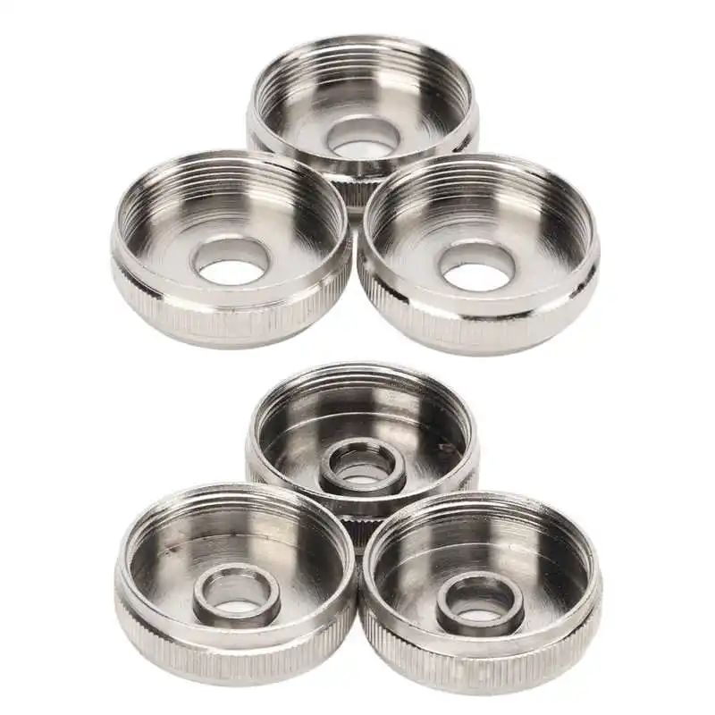 Premium Silver Metal Trumpet Valve Caps - 3-Piece Set