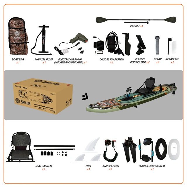 Nawakar Inflatable Paddle Board Kayak Portable Paddling Board with Padded Seat Inflatable Adventure Boat for Fishing,Thrilling