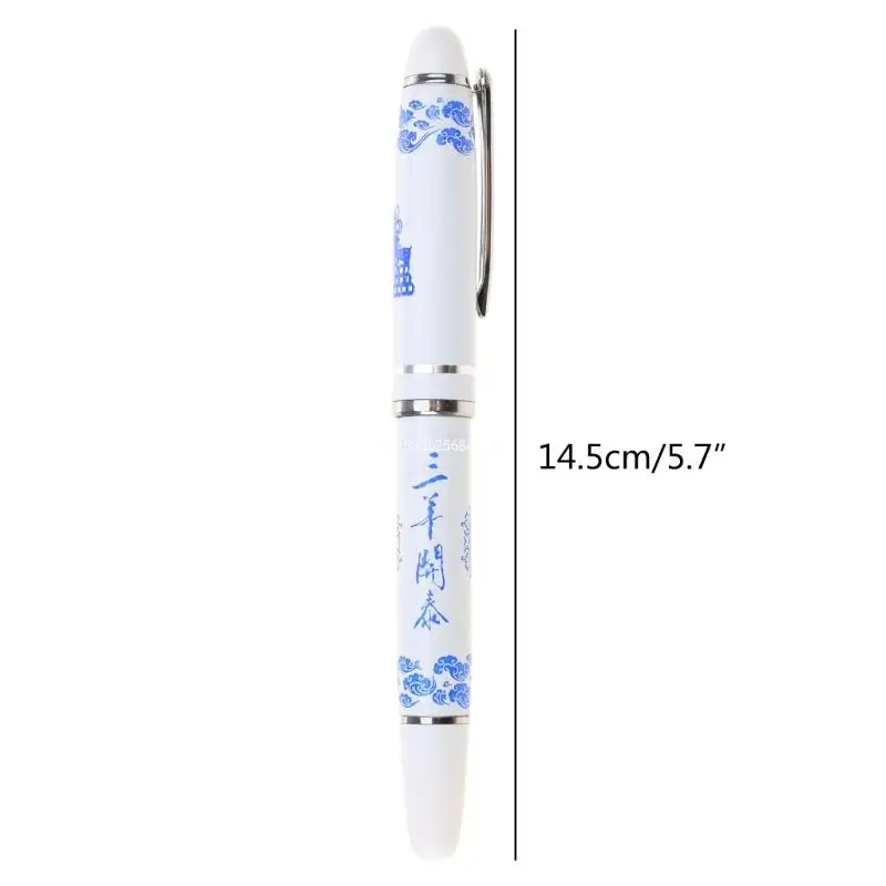 금속 만년필 선물 쓰기 펜 0.5mm 스테인레스 펜촉 피스톤으로 채워진 어린이 초보자 서예 예술 삽화 Dropship