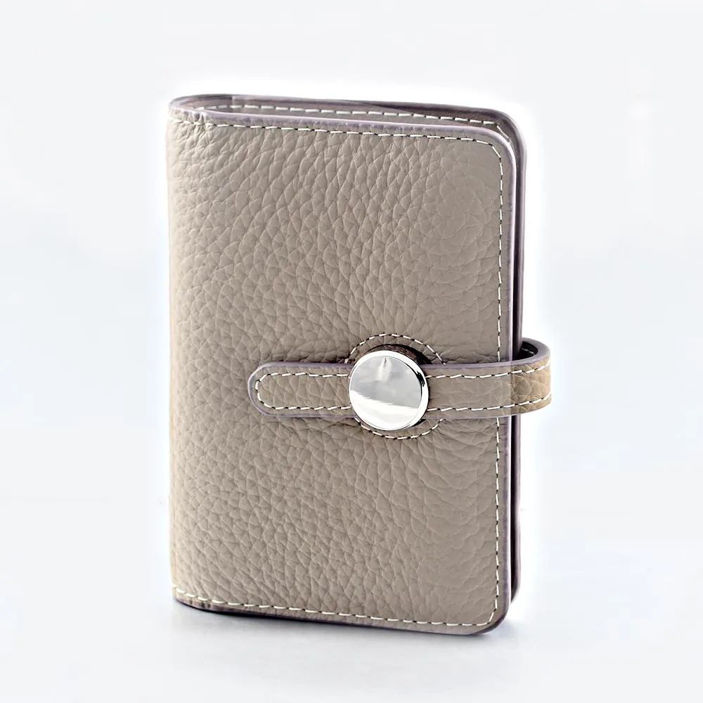 

Round Buckle H Leather Large Capacity Card Holder Wallet