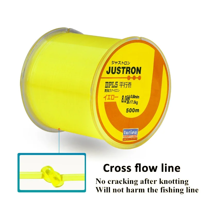 High Quality Multiple Color 500m Super Strong Fishing Line Japan Monofilament Nylon Fishing Line 2-35LB Fish Thread Bulk Spool 3