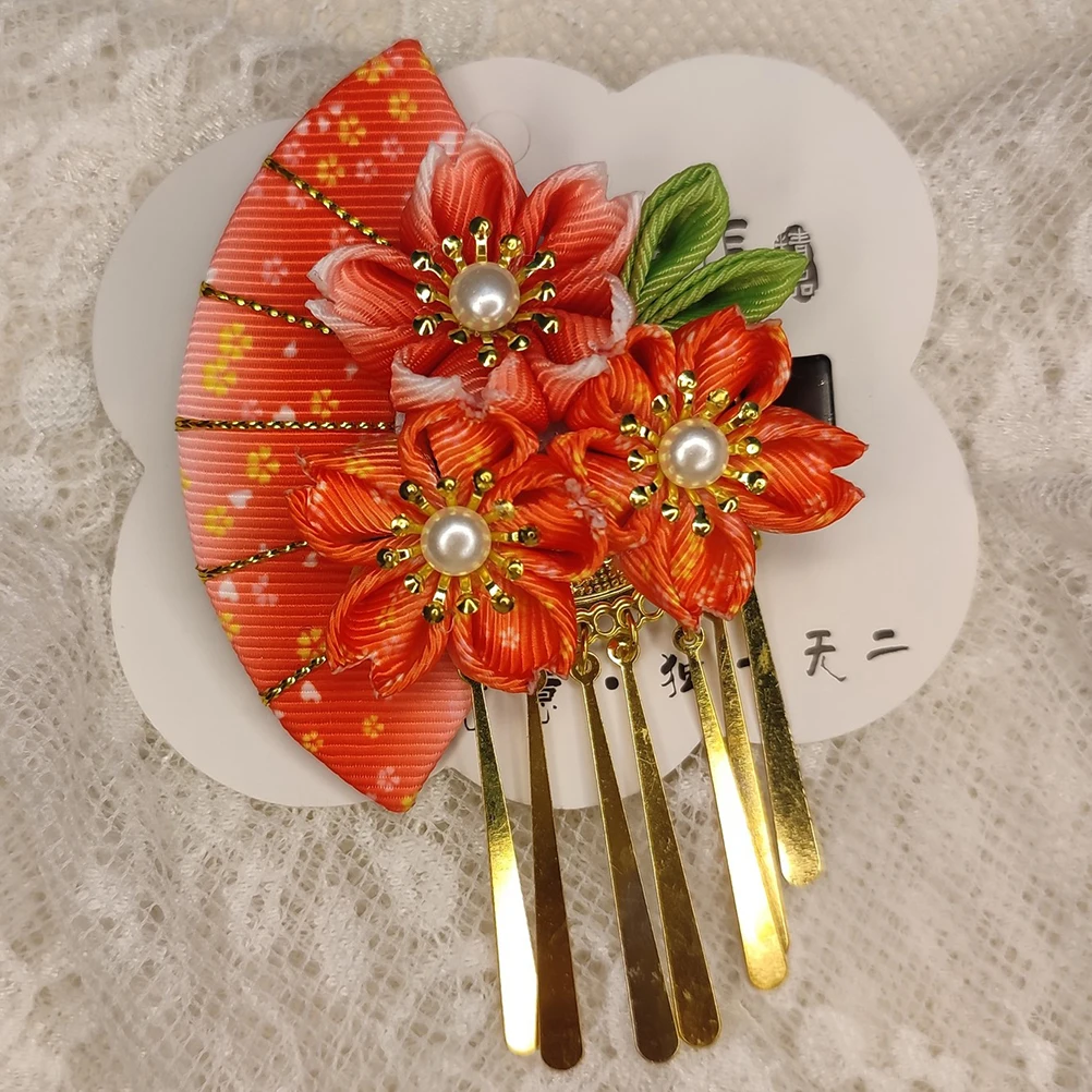 Horquillas para el pelo con flores, 1 piezas, kimono japonés, Yukata, Geisha, tocado Floral