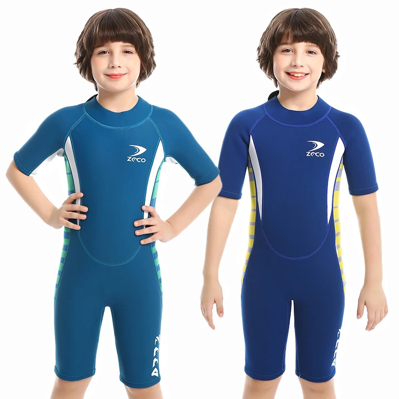 2.5mm Child's Shorty Wetsuit Boy Childrens Kids Shorty Swimsuit Neoprene Wetsuit 