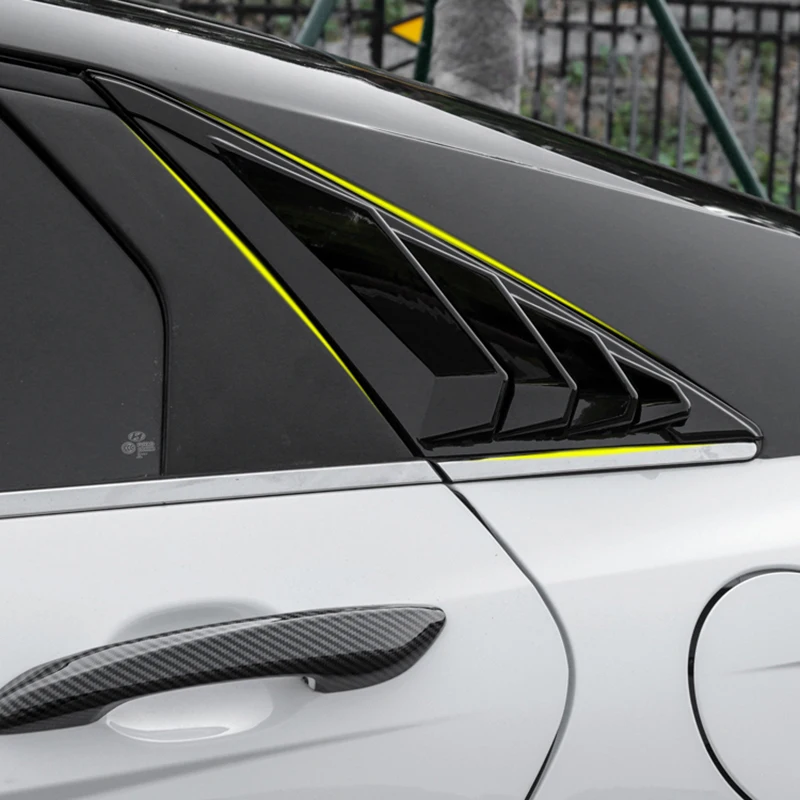 Rear Side Window Louvers For Toyota Venza 2021-2024 - Black ABS Covers