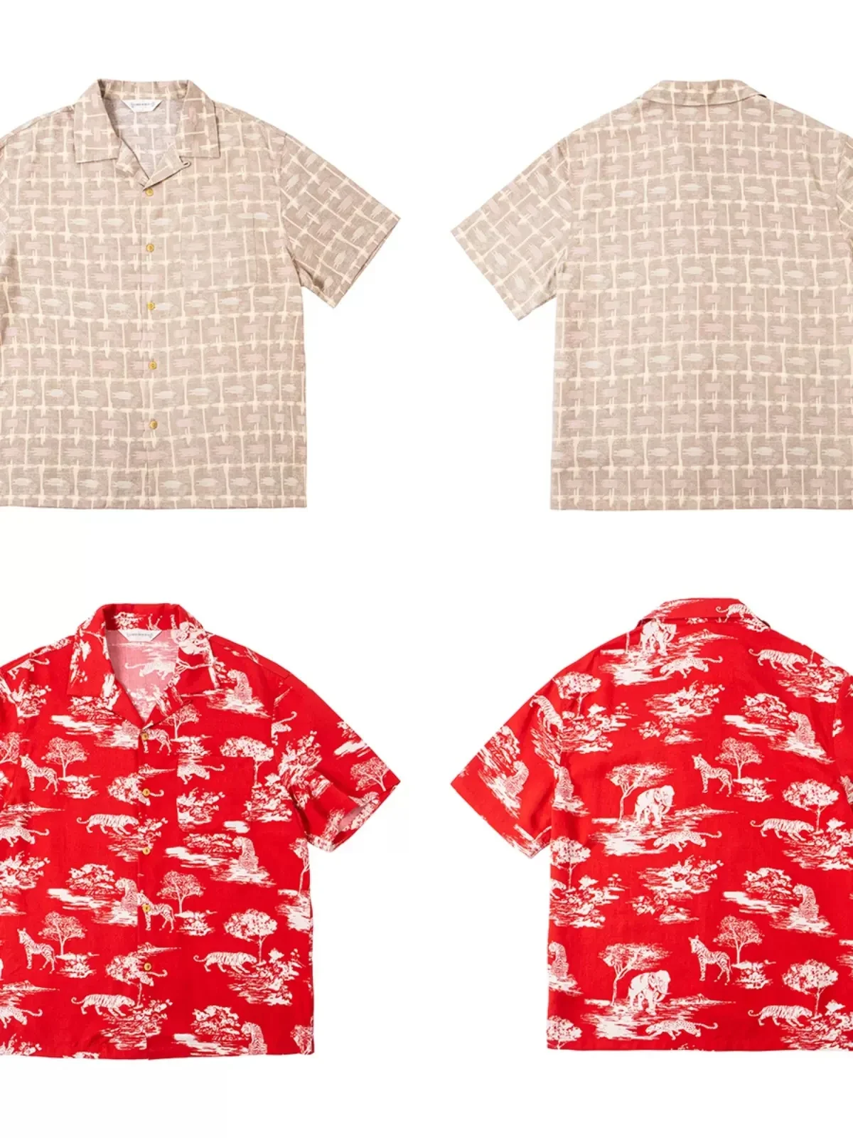 Second Order Hawaiian Aloha Shirt Vintage Style Men's Short Sleeve Cotton Camp Shirt 6