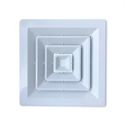 Square Diffuser Thickened ABS Material Square To Round Exhaust Louver Anti Condensation Central Air Conditioning Outlet