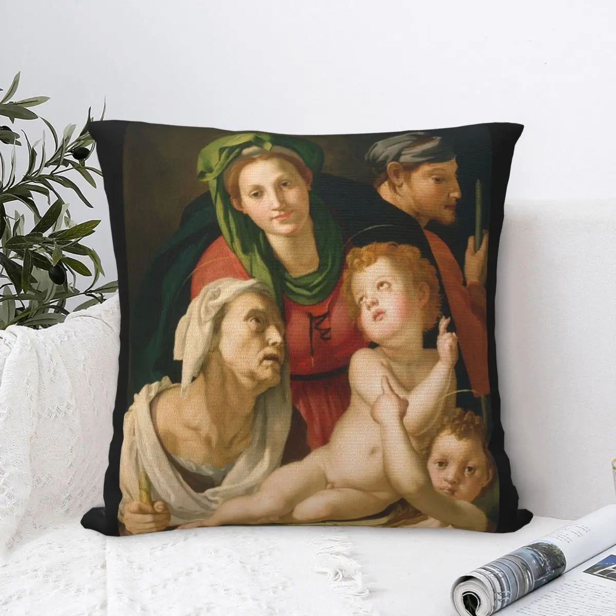 Квадратная наволочка анголо Бронзино для святой семьи