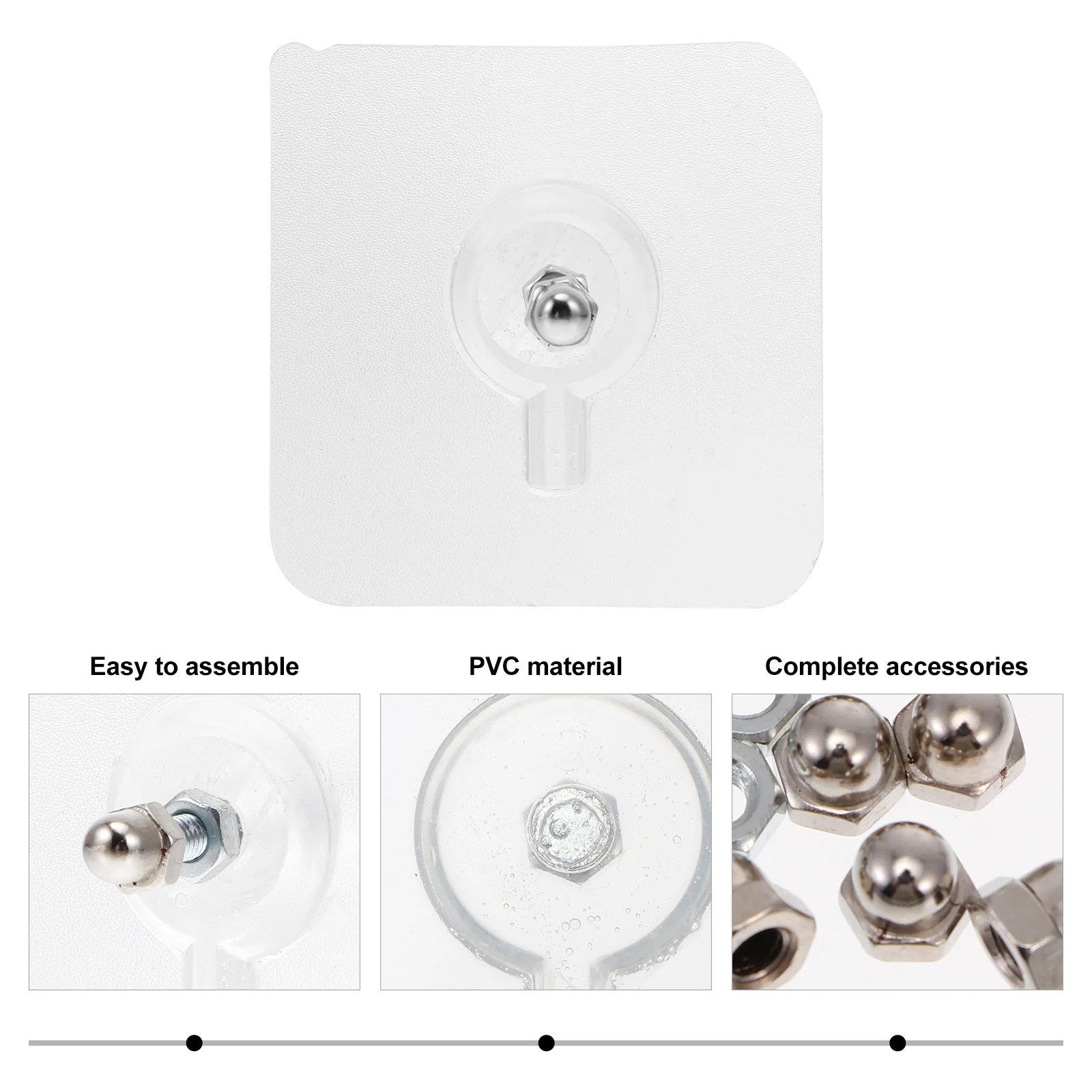 20 Pcs No Trace Nail Wall-mounted Adhesive Hangers Hanging Hooks Stickers Coat Stainless Steel Punch-free Women's Picture