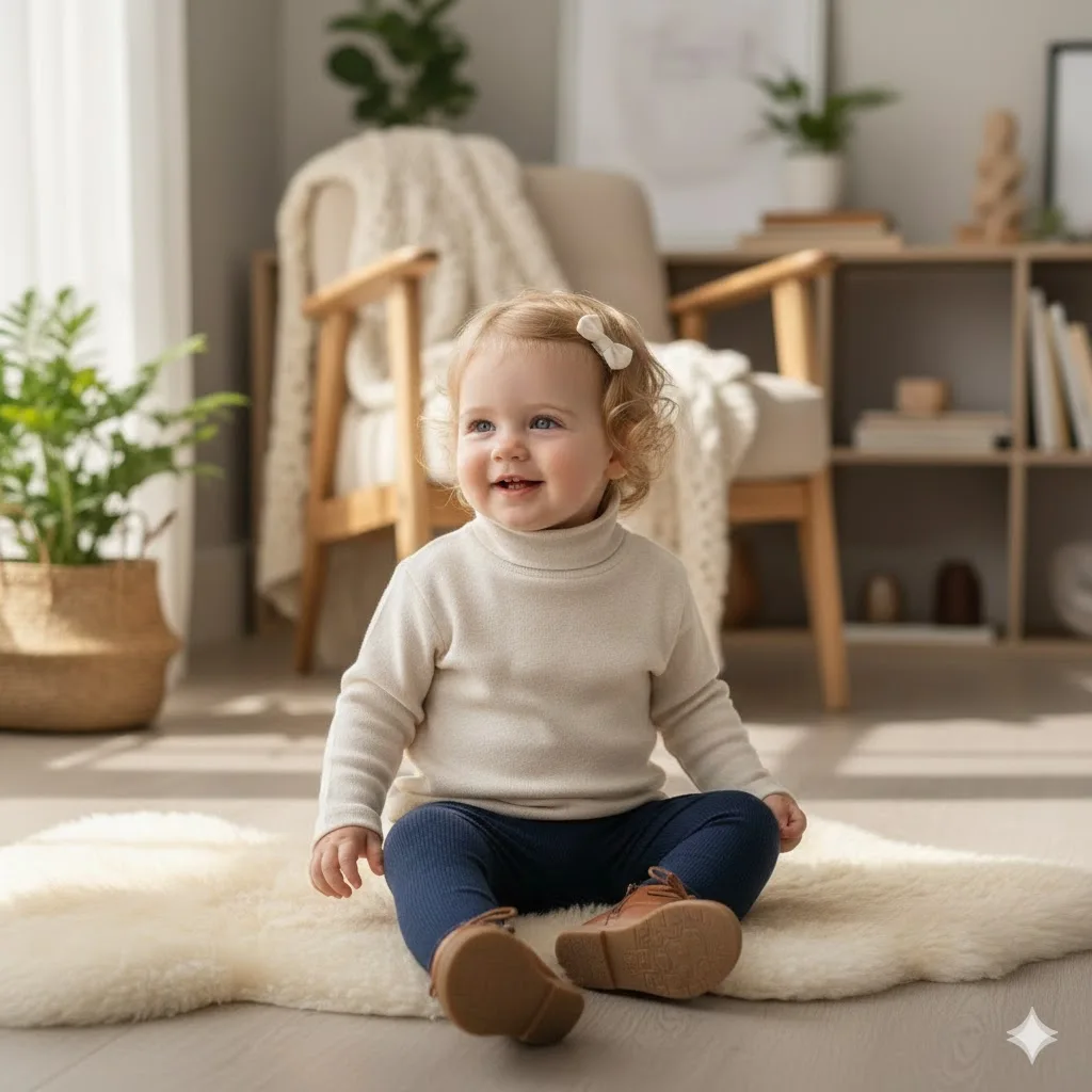 시즌시 단색 니트 풀오버  가을 겨울  터틀넥 스웨터 남아 여아 부드럽고 따뜻한 긴팔 상의