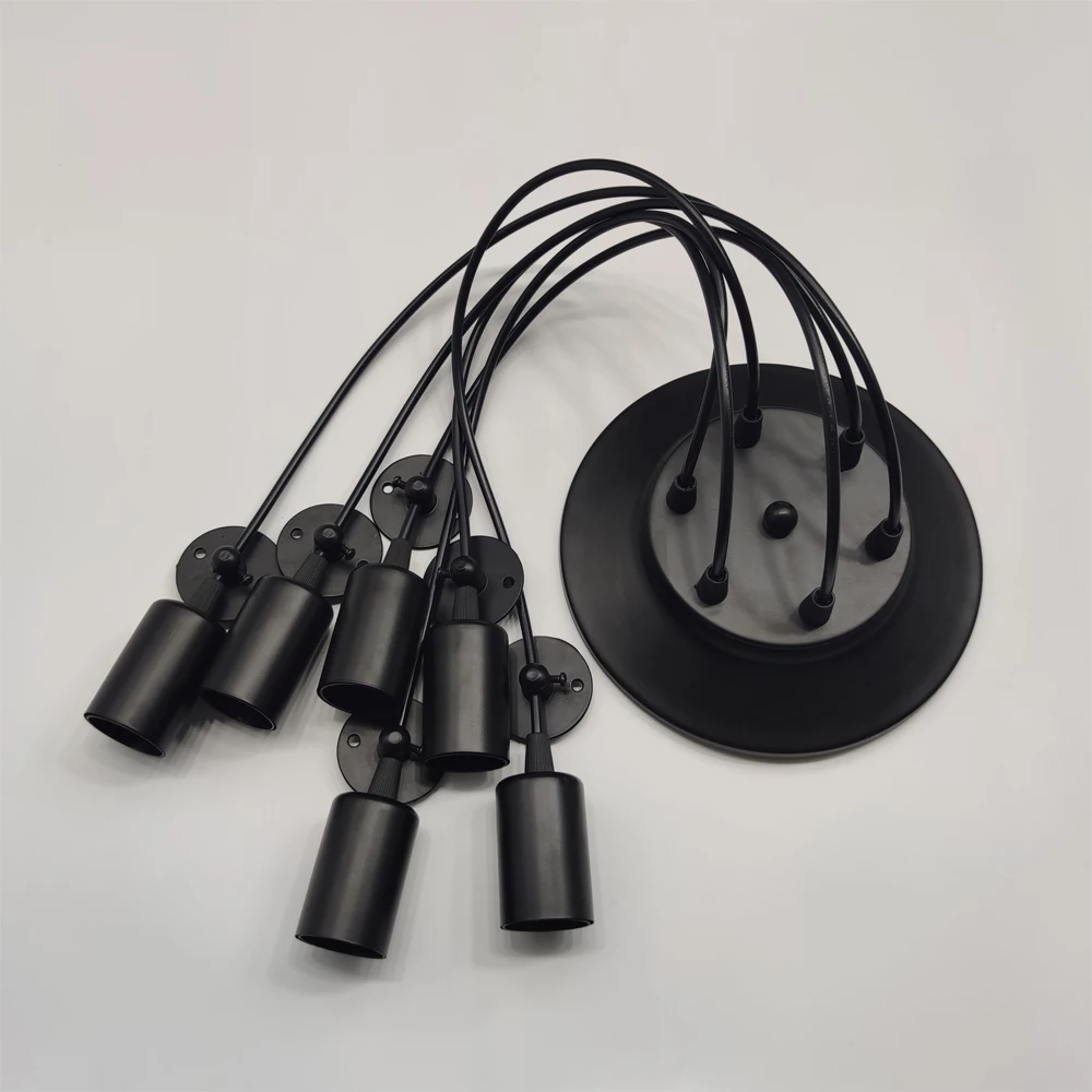 Retro Pendant Lamp DIY Multiple Lamp Base E27 Black Cable 0.75mm Industrial Hanging Lamps Cafe Bar Spider Pendant Lights pendant lights pendant lamp chandelier lighting vintage pendant lights