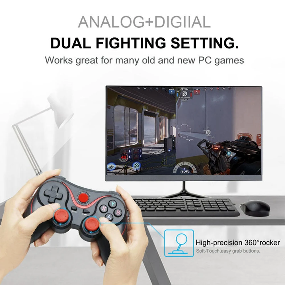 Wireless ȵ̵ Gamepad T3 X3 Wireless Joystick Game Controller Bluetooth BT3.0 Joystick for Mobile Phone PC TV Holder