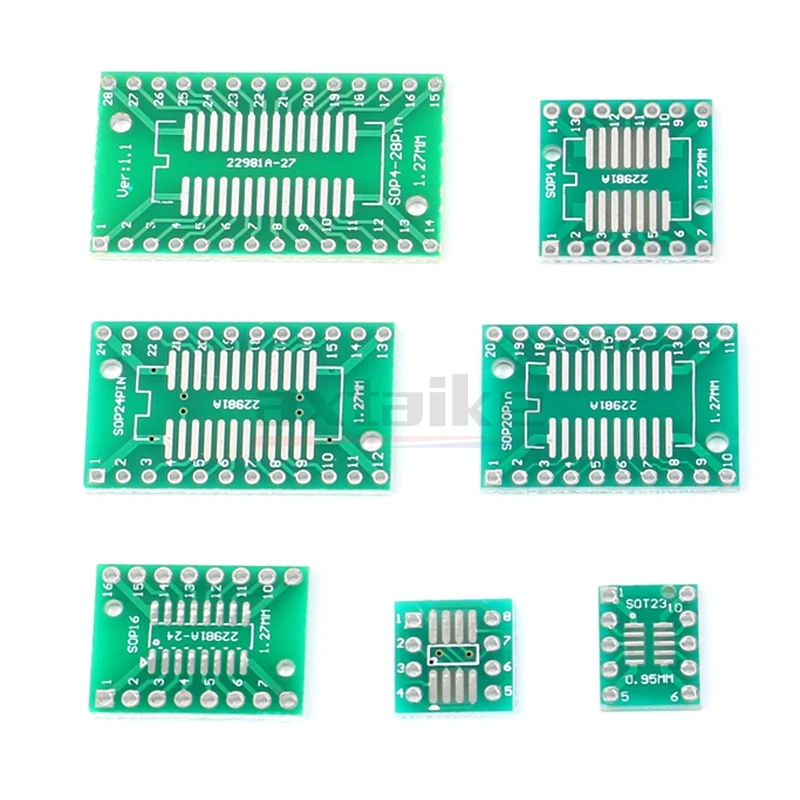 Pcb board,pcb board assembly,printed circuit board 10PCS PCB board SMD turn to DIP SOP MSOP SSOP TSSOP SOT23 SOP8 SOP14 SOP16 SOP20 SOP24 SOP28 IC SMT QFN FQFP TQFP 32 44 64 100