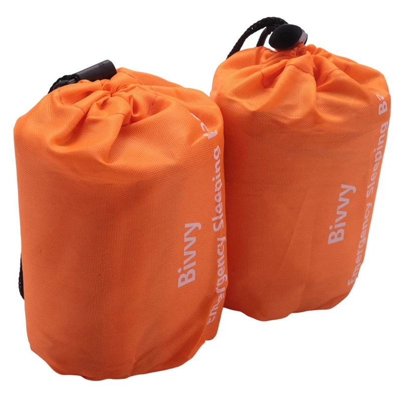 

Top!-12-Pack Emergency Sleeping Bag Thermal Waterproof Survival Blanket For Outdoor Camping Hiking