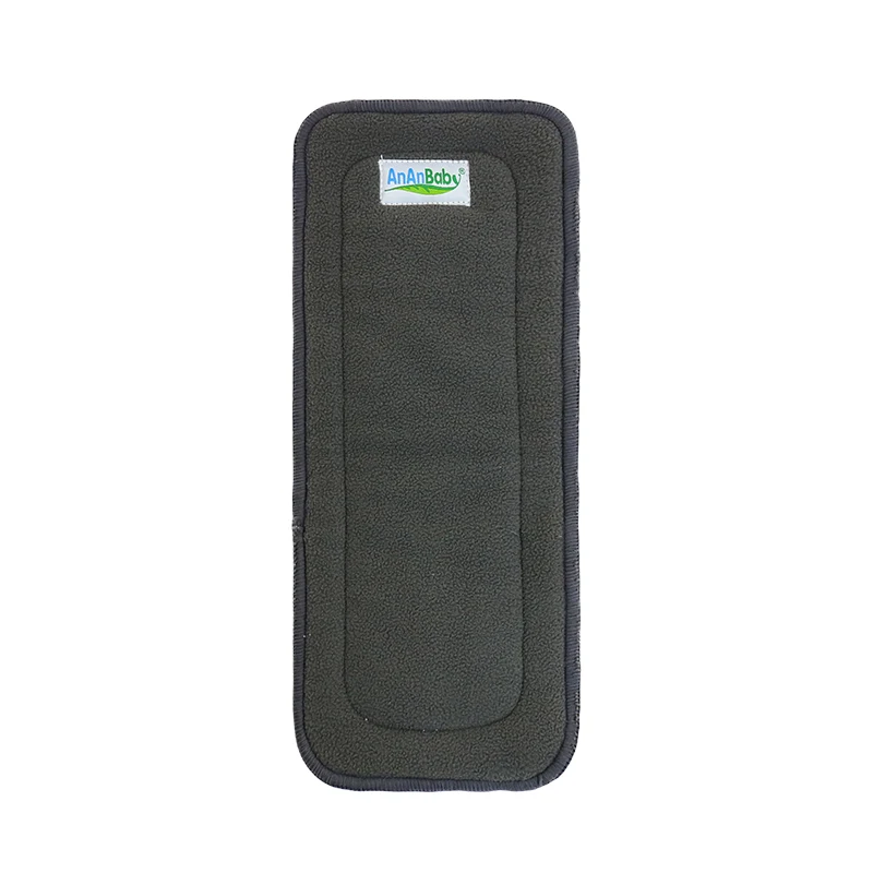 5pcs Ananbaby 2L Charcoal Bamboo+2L Microfiber Baby Diaper Insert With A Snap Supplier Washable Highly Absorb Cloth Adjustable