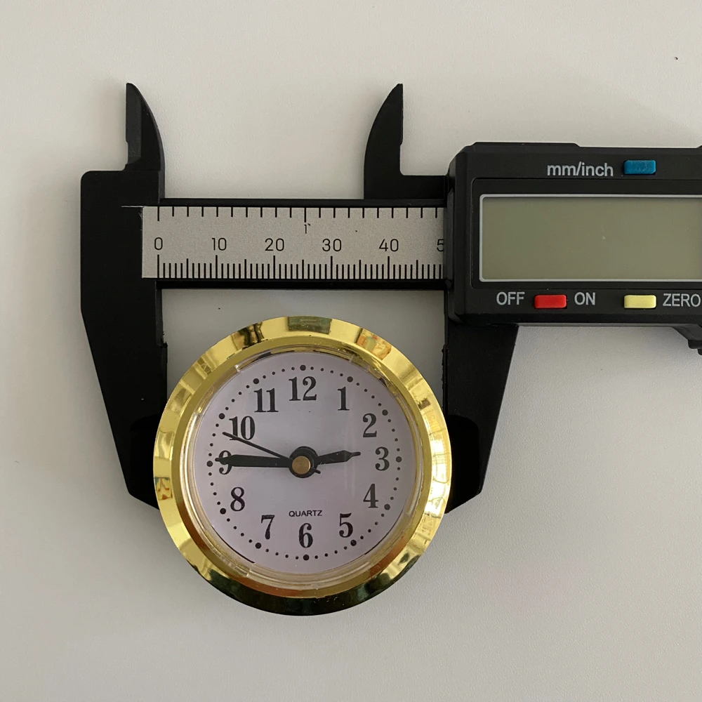 5 stück Gold Rim 50MM Runde Miniatur Quarzuhr Einsatz für Gebaut-in Uhr  Passen DIY Schreibtisch uhr - AliExpress