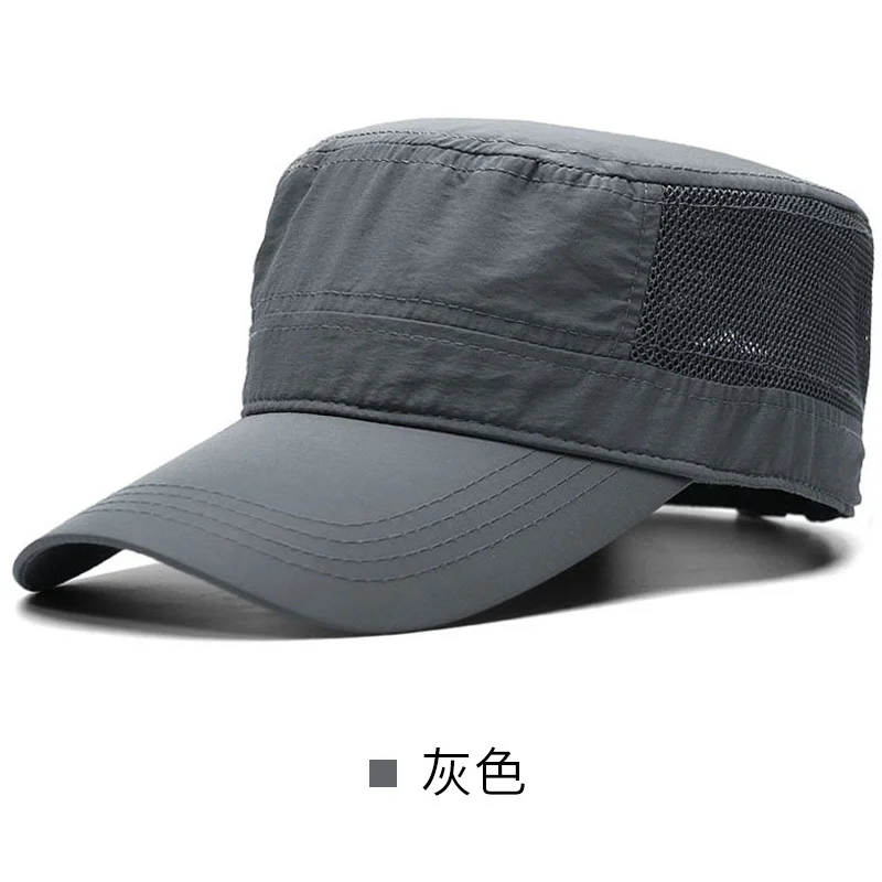 Summer Outdoors Cool Thin Sun Cap Male Flat Top Hat Man Plus Size Baseball Caps 56-60cm 60-65cm