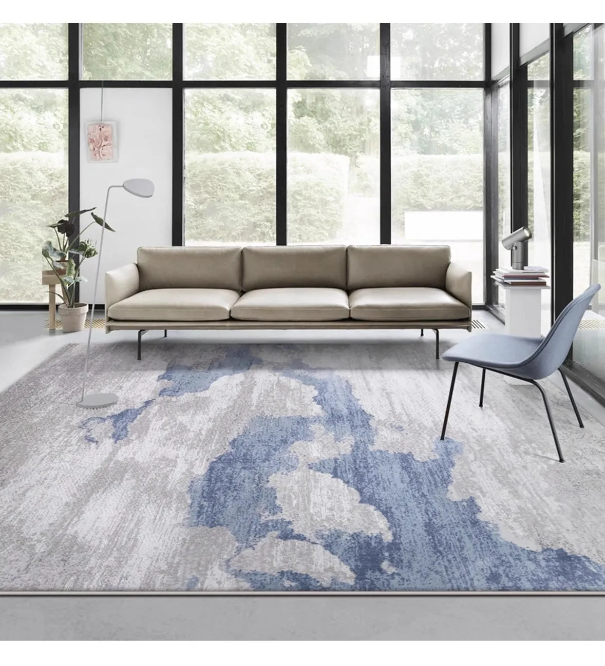 

GBD0723 Living room antibacterial, simple and luxurious carpet, modern sofa, coffee table carpet, abstract gray carpet