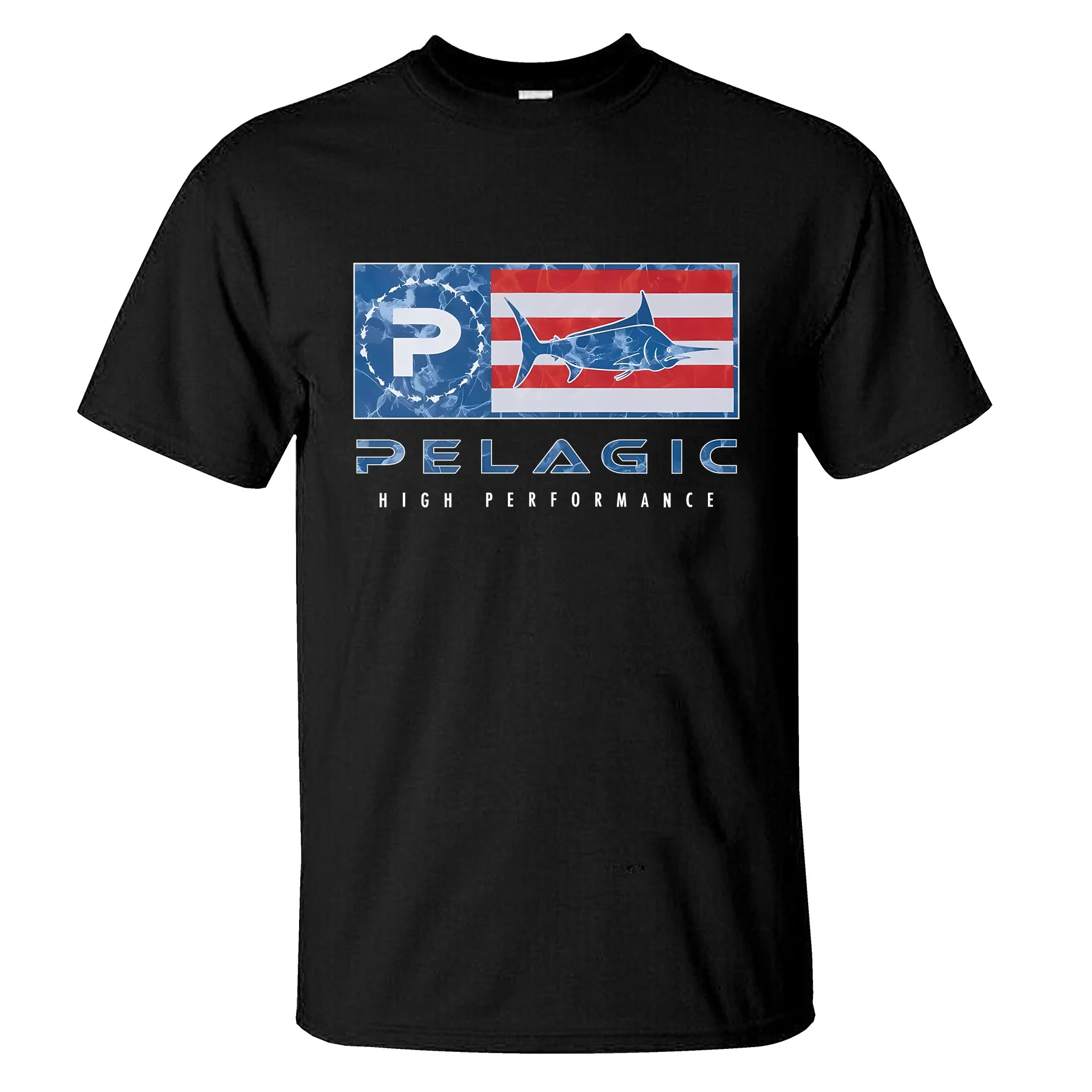 

2023 Fashion Tees Men T Shirt Casual Oversized Breathable Pelagic America T-shirt Graphic Youth Cloth Streetwear S-3XL