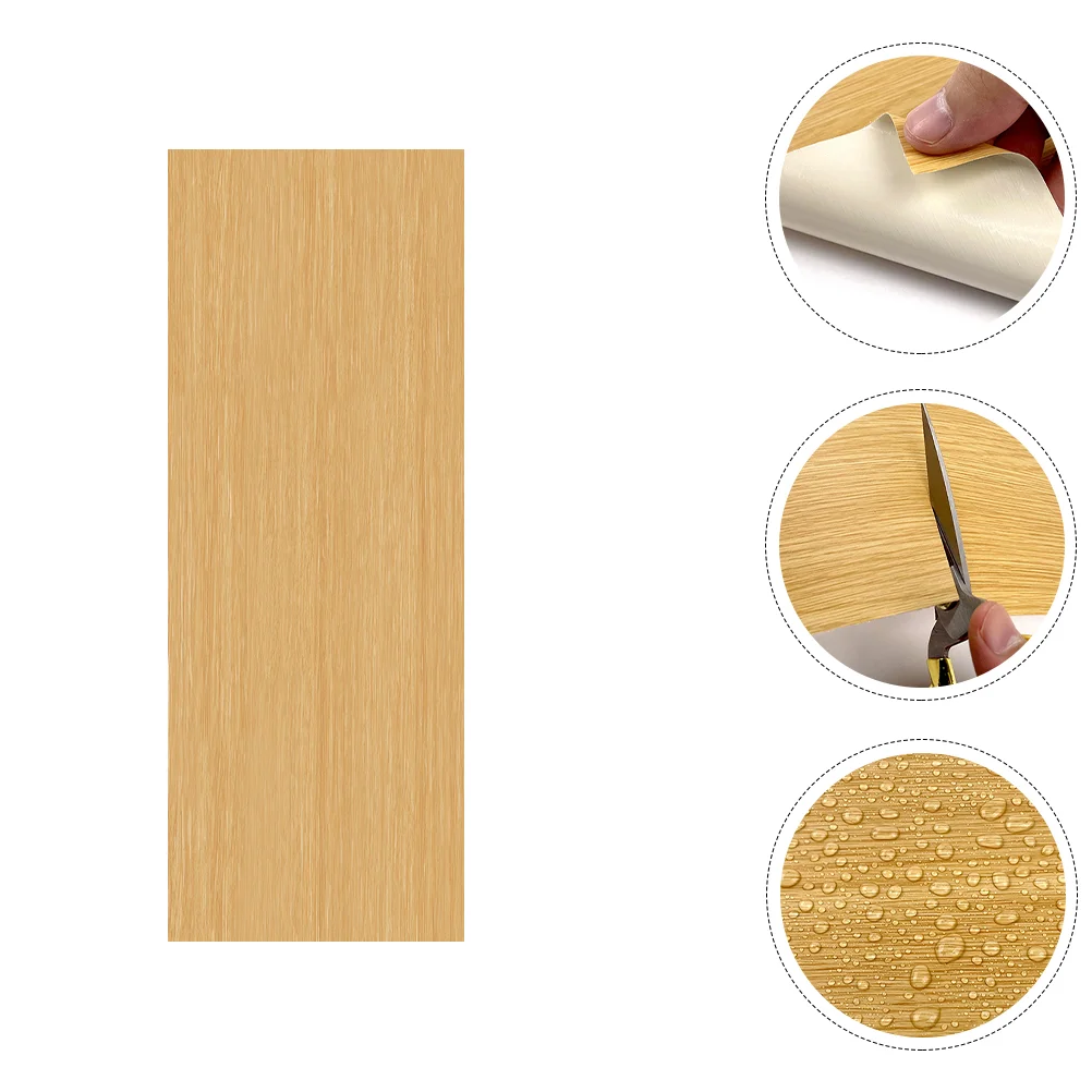 Wood Grain Floor Waterproof Stickers Linoleum Flooring Laminate Tiles Balcony Decorative Brick