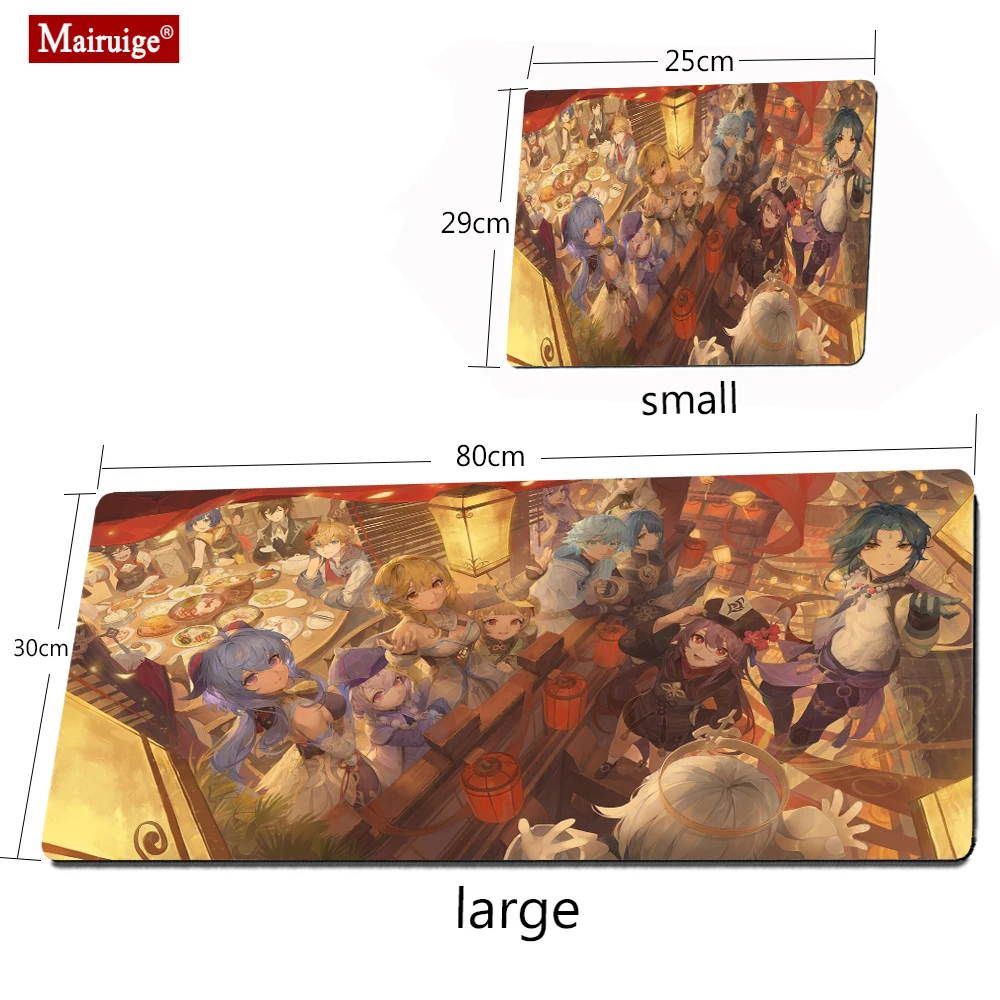 

Tartaglia Genshin Impact XXL Mousepad Kawaii Gaming Accessories Non-slip Mouse Pad Gamer Mausepad Keyboard Mat Tapis De Souris