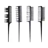 4 Style Professional Hair Dyeing Highlight Hair Brush Double-Sided Hook Rat Tail Comb Barber Hairdressing Comb Hair Styling Tool 2