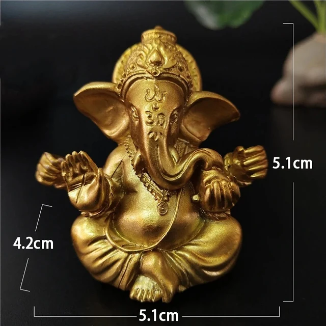 Statue en bronze du Seigneur Ganesha, ornements de bouddha, éléphant, sculpture du dieu hindou, figurAuckland, décoration de la maison et du bureau, intensifications de bouddha 4