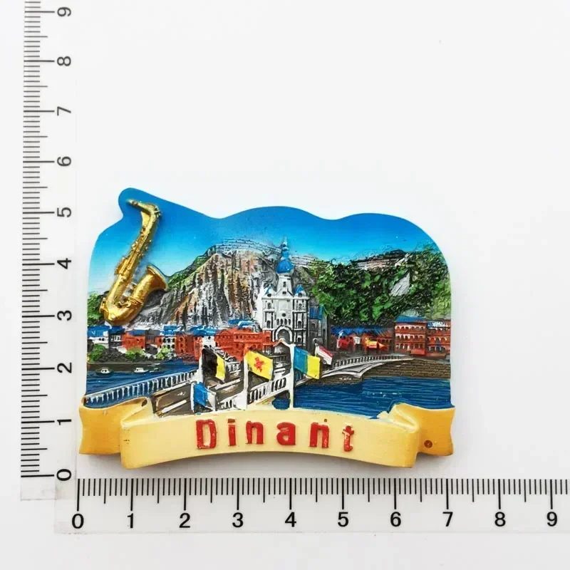 Magnete Frigorifero 3D Dinant Belgio, Souvenir Da Viaggio In Resina, Fatto A Mano, 7x5,5 Cm, Decorazione Casa - 2