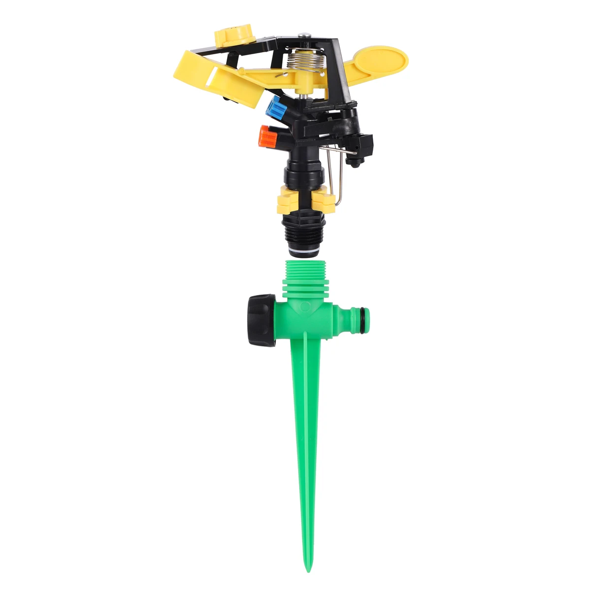 1/2" Male Thread Double Nozzle Yellow-Winged Adjustable Rocker Sprinkler with 3-Kinds Bracket Kit 360 Degree Garden Lawn Nozzle garden sprinkler irrigation sprinklers garden irrigation nozzle garden sprayer nozzles