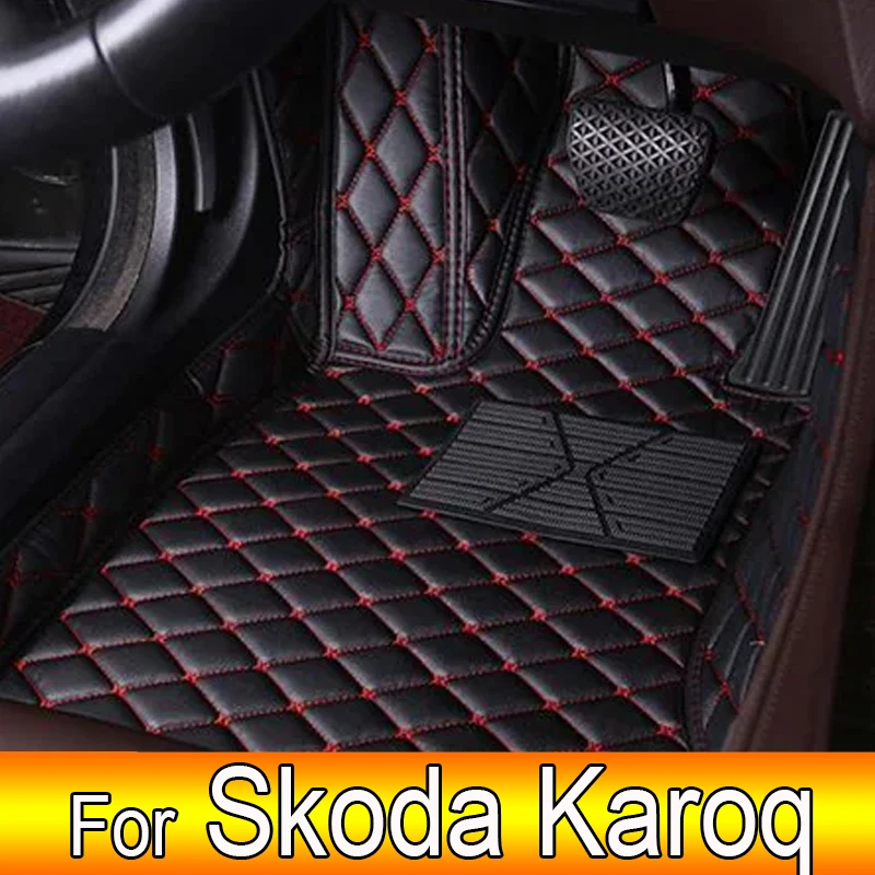 

Car Floor Mats For Skoda Karoq 2018 2019 2020 Custom Auto Foot Pads Automobile Carpet Cover Interior Accessories