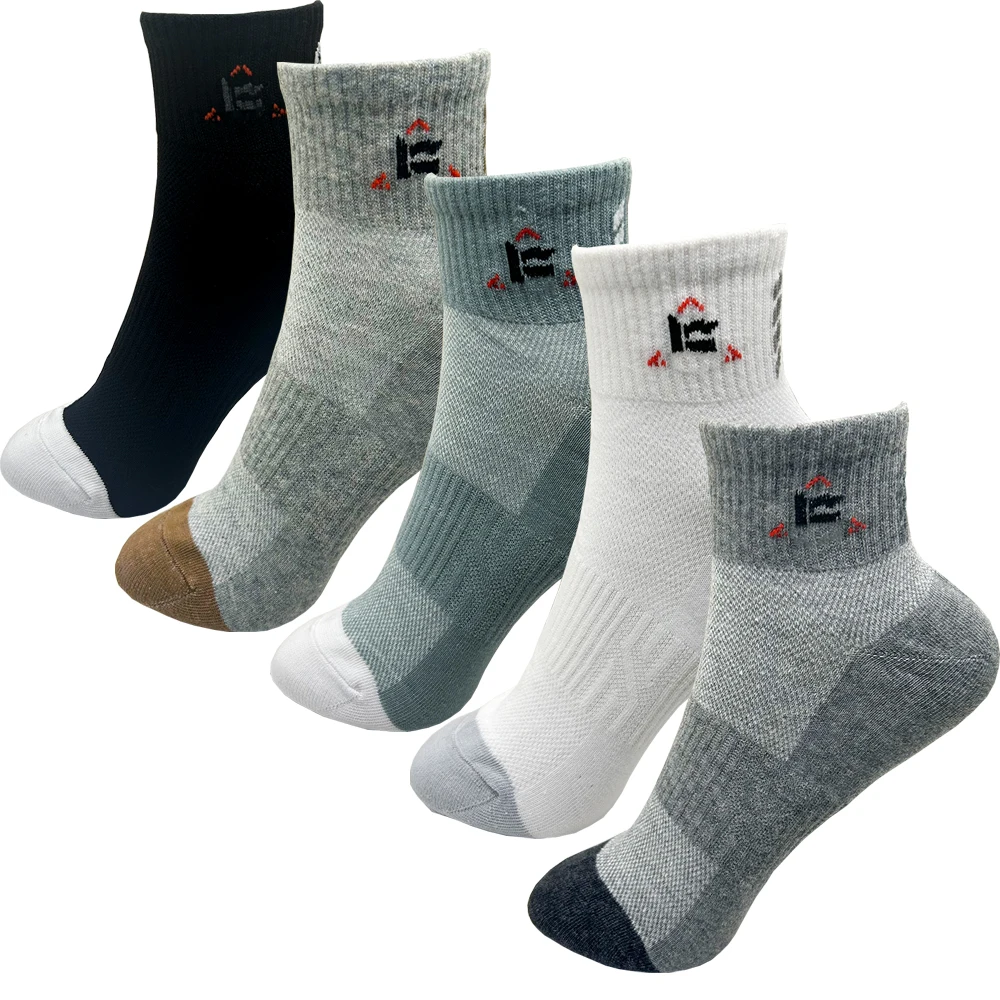 Men Cotton Dress Socks - Soft Breathable Black Business Casual Crew Length, Large Size
