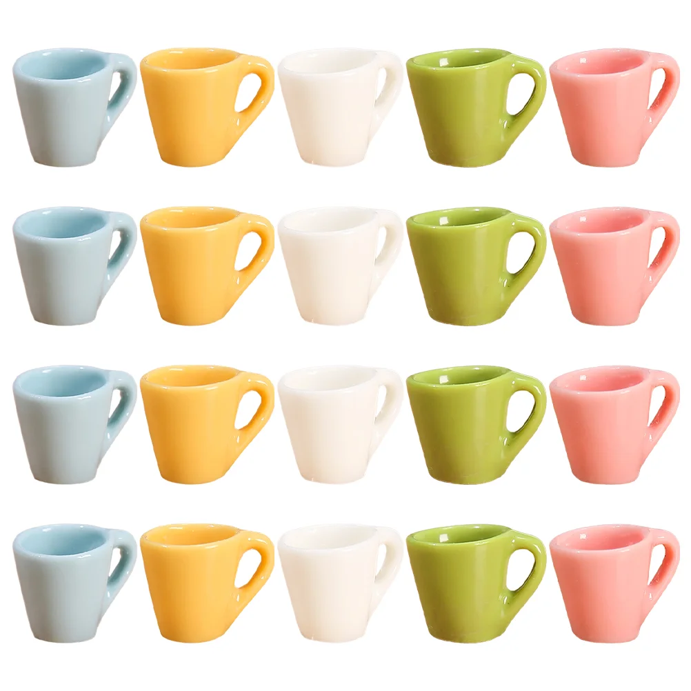 

20Pcs Simulation Water Mug Dolly House Ornament Playing House Cup Decor
