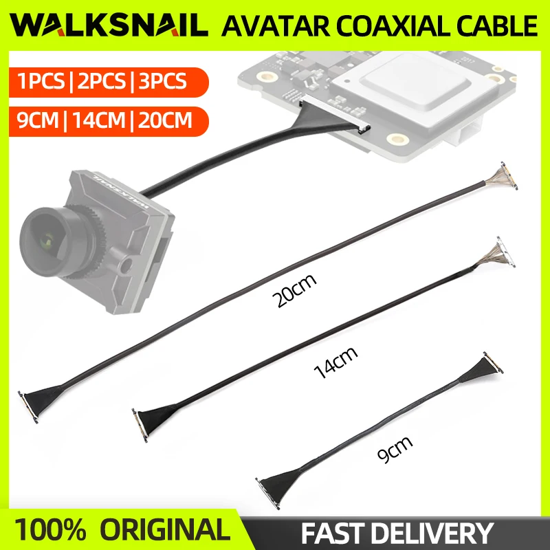 

Walksnail Avatar HD FPV VTX коаксиальный кабель 9 см/14 см/20 см, Сменные аксессуары для Walksnail Avatar HD нано-камера