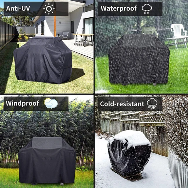 Bbq Grill Borító 210D Oxford Fabric Tartós Barbecue Cover Hever Dors Derime Por-Pors-Grill A Kültéri Kerthez - Image 6