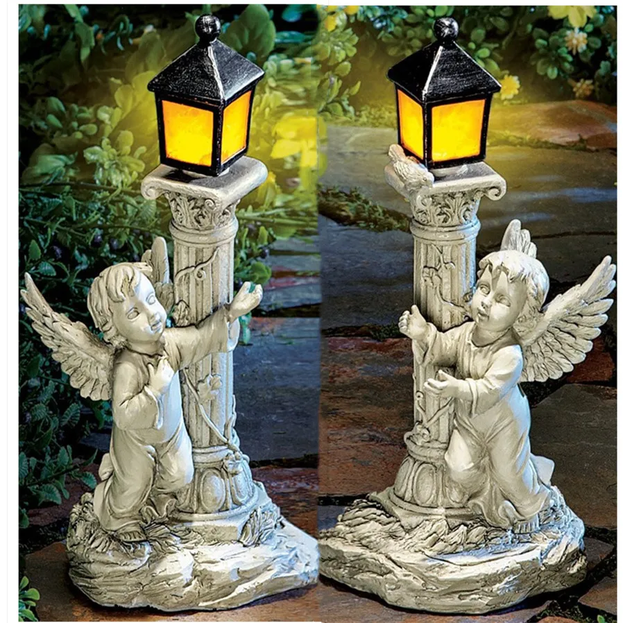 Statue d'ange solaire 62, statue de jardin solaire à LED, extérieur,  détails complexes, nuit automatique - AliExpress