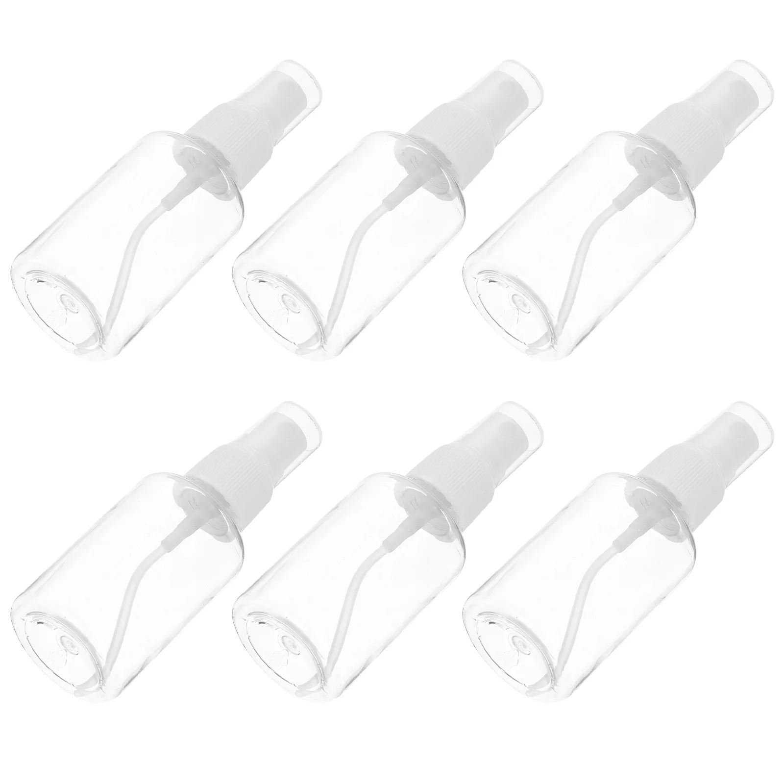 

6Pcs 50ml Clear Cap Bottle Portable Dispenser Small Empty Bottle Lotion Container for Outing Travel