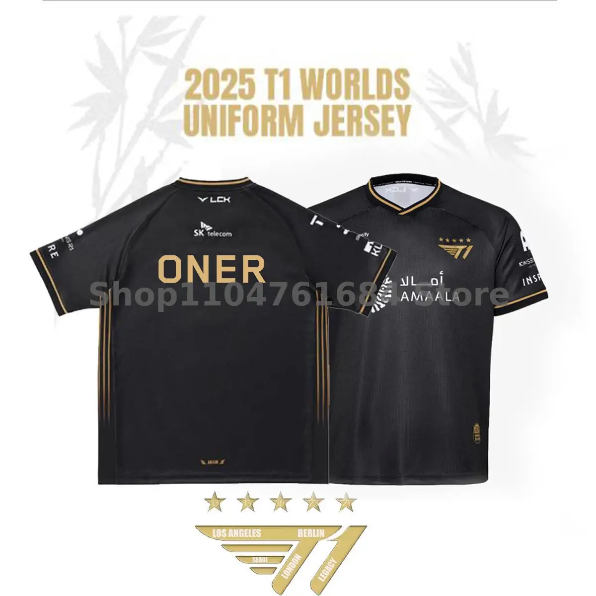 2025 New T1 Esports Team Uniform T-shirt League Of Legends World