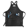 Custom cotton denim fabric Apron with Pockets Jean Apron for Hairstylist tool pockets 2