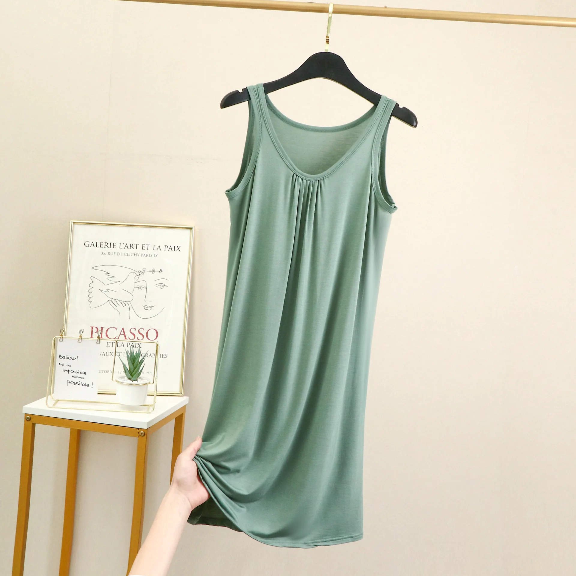 Plus Size Nightgowns Casual Women Sleepwear Sleeveless Vest Night Dress Nightie Summer Pajamas XL-6XL Modal Lingerie women nightgowns women nightdresses women pajamas sleeping dress women lingerie