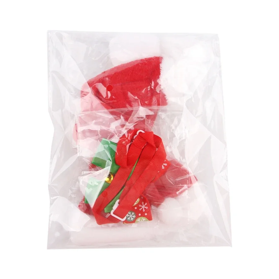1pcs new Christmas pet scarf hat set, funny and cute cat Christmas dog set