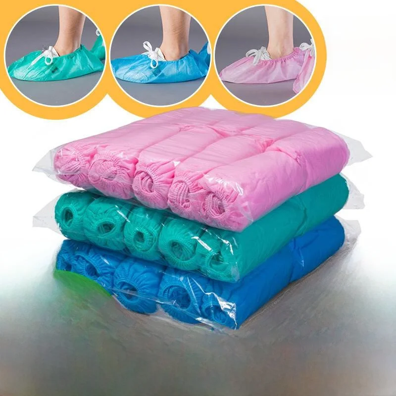 일회용 두꺼운 부직포 신발 커버 방진 방수 내마모성 미끄럼 방지 실내 가정용 ..