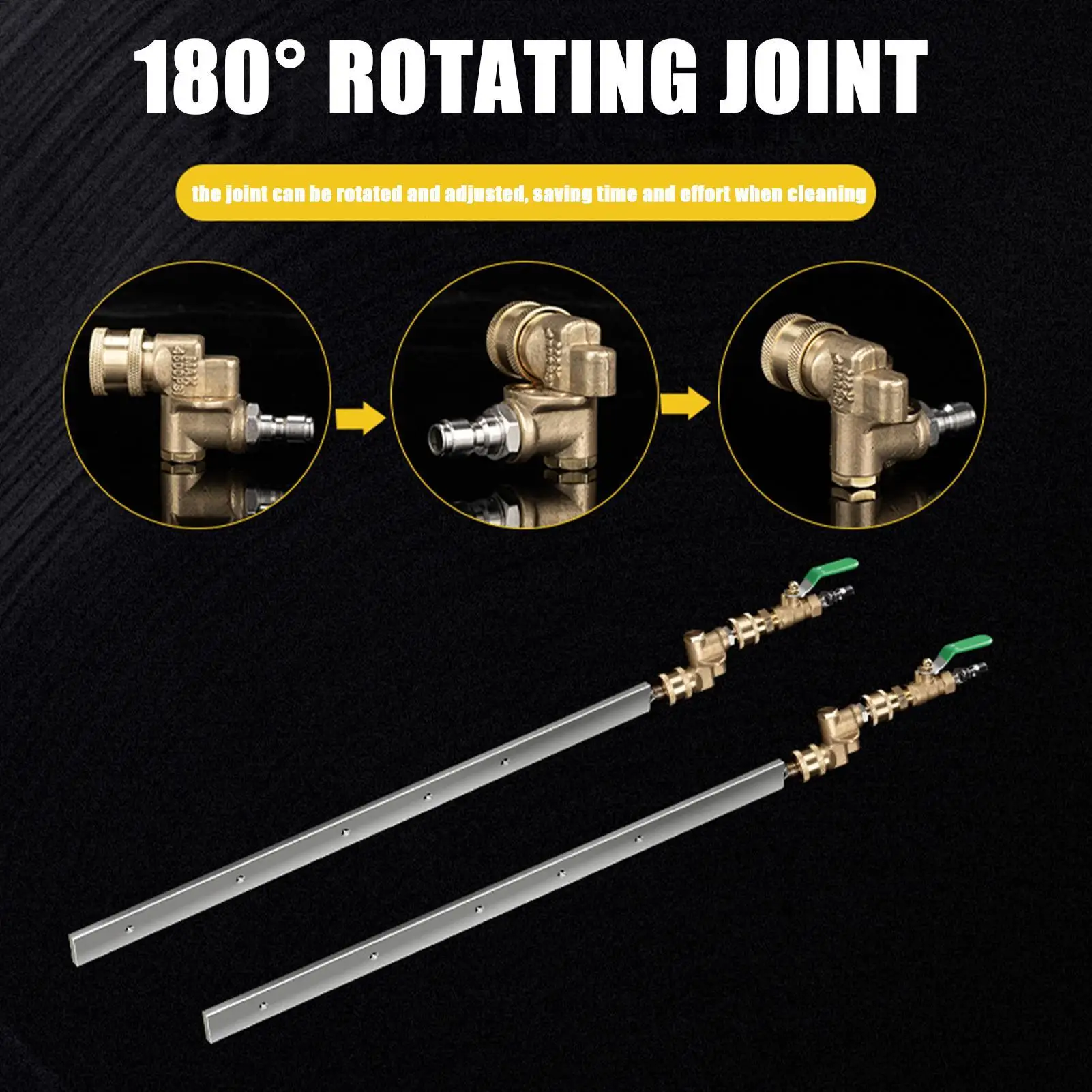 Car Radiator Cleaning Wand Heavy-Duty Cleaning Wand High-Pressure 24Inch Stainless Steel Portable Cleaner for Truck Gutter